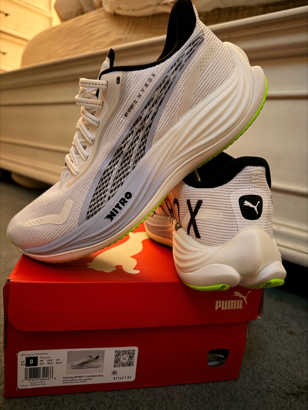 Puma x HYROX Women’s White NITRO Running Sneakers NEVER WORN